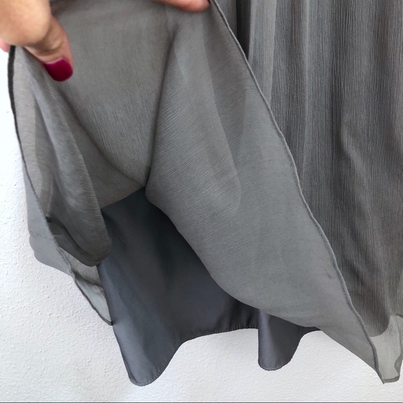 J. Crew Grey Silk Zip Up Dress Size 0 - Picture 4 of 8